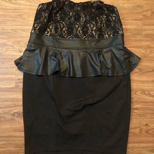 Plus size strapless dress